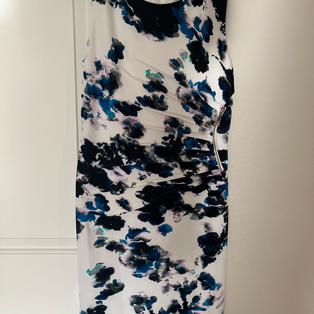 Elegant Blue and Black Women's Dress